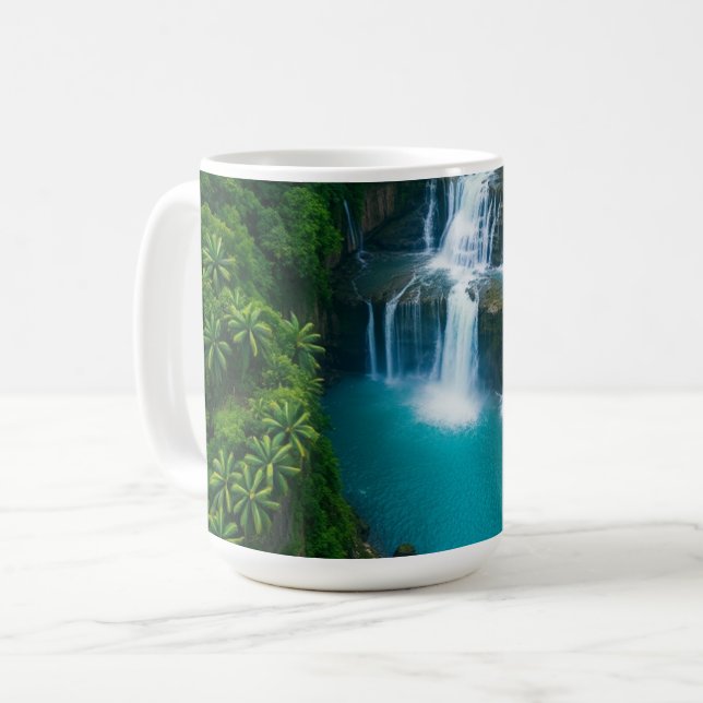 Caneca De Café "Sips by Falls - Cascata Tropical (Frente Esquerda)
