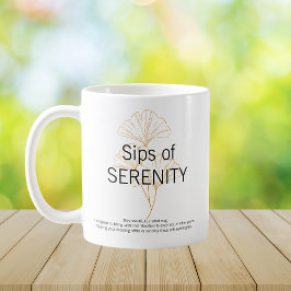 Caneca De Café Sips of SERENITY elegant minimalist Coffee Mug