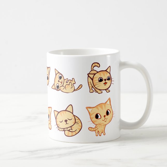 Caneca De Café Sips & Stickers - Purr-fect Cat Vibes Mug (Direita)