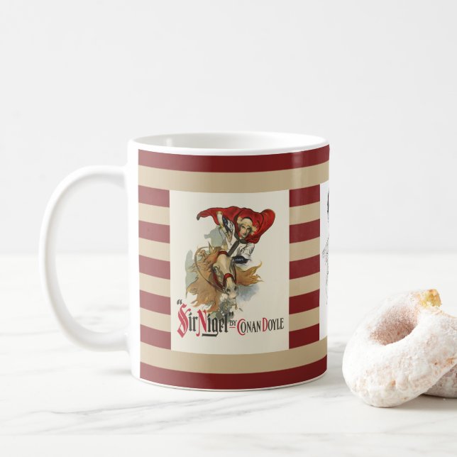 Caneca De Café Sir Nigel por Sir Arthur Conan Doyle ~ Edinburgh ~ (Com Donut)