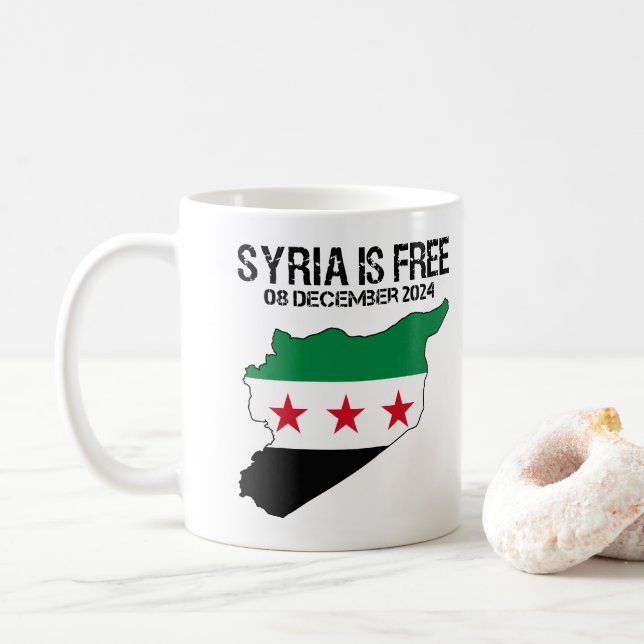 Caneca De Café Síria: Liberdade para a Síria (Com Donut)
