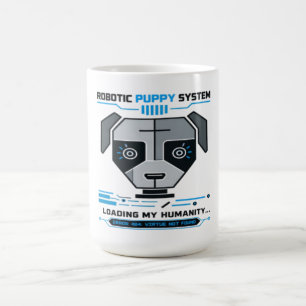 Caneca De Café Sistema de Cachorro Robótico Erro 404 Cão Cibernét