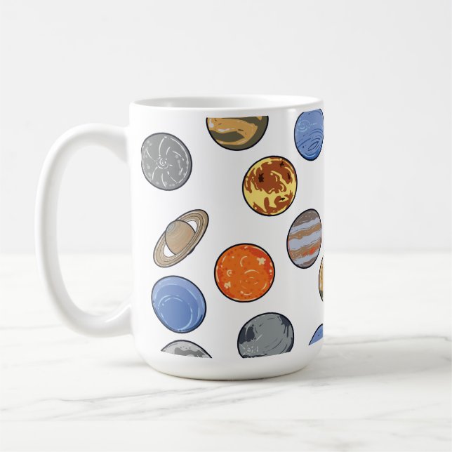 Caneca De Café Sistema Solar da Galáxia Espacial (Esquerda)