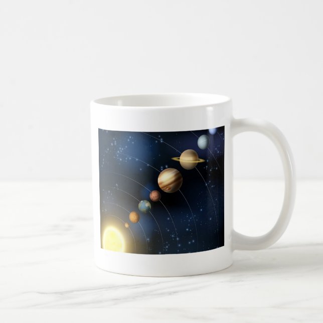 Caneca De Café Sistema solar do espaço (Direita)