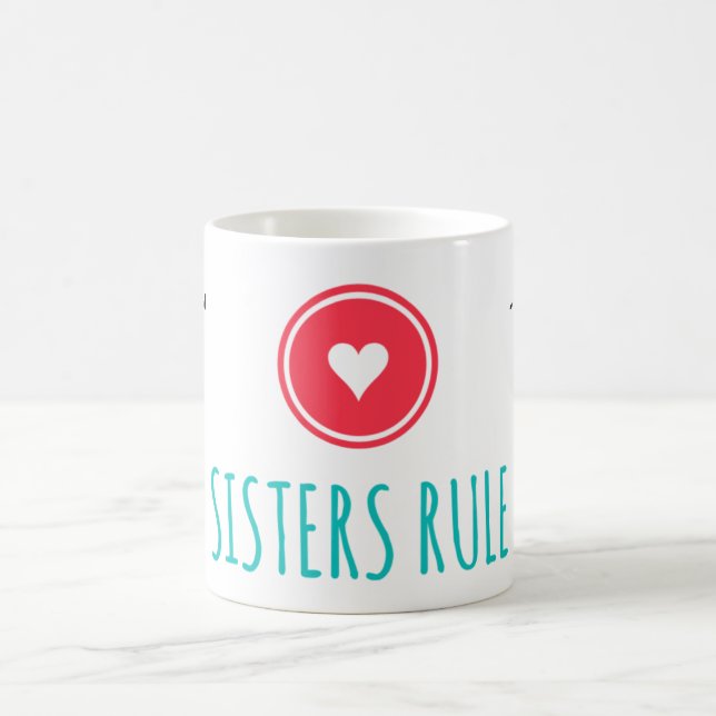 Caneca De Café Sisters Rule White 11 oz Classic Mug (Centro)