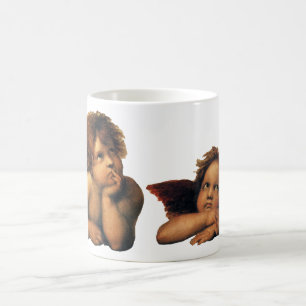 Caneca De Café Sistine Madonna, detalhes de Angels por Raphael Sa
