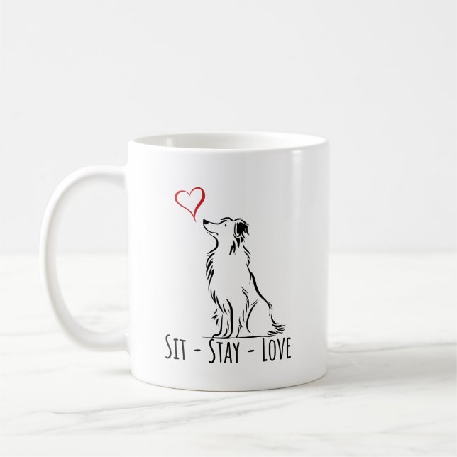 Caneca De Café Sit-Be-Love Border Collie (Esquerda)