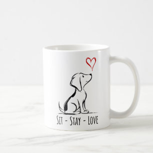 Caneca De Café Sit-Keep-Love Beagle