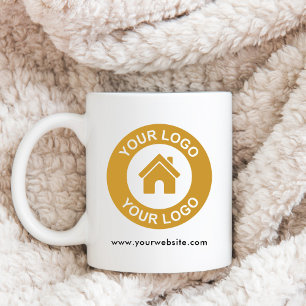 Caneca De Café Site Promocional de Logotipo de Negócios Personali