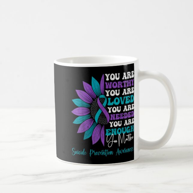 Caneca De Café Sitive Motivational Suprt Suicide Prevention Aware (Direita)