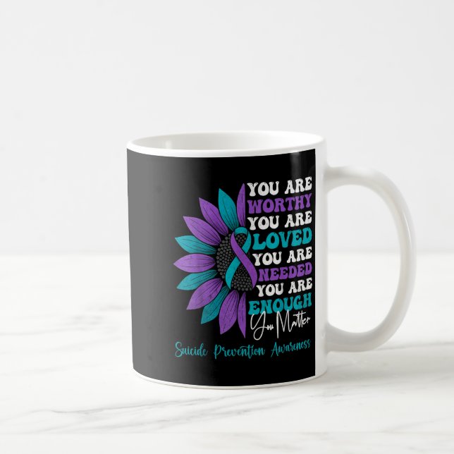 Caneca De Café Sitive Motivational Suprt Suicide Prevention Aware (Direita)