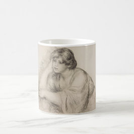 Caneca De Café Sitting Girl (por Pierre-Auguste Renoir)