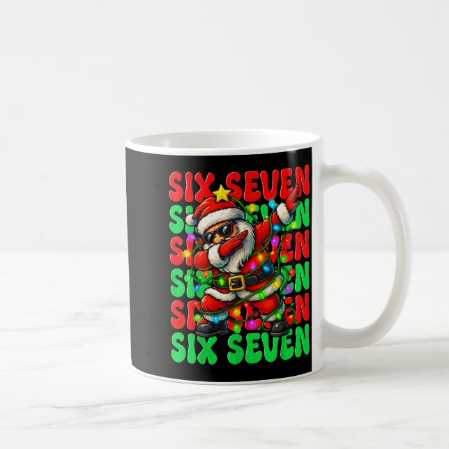 Caneca De Café Six Seven 6 7 Meme Dabbing Santa Christmas 67 Paja (Direita)