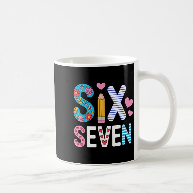 Caneca De Café Six Seven 6 7 Meme Teacher  (Direita)
