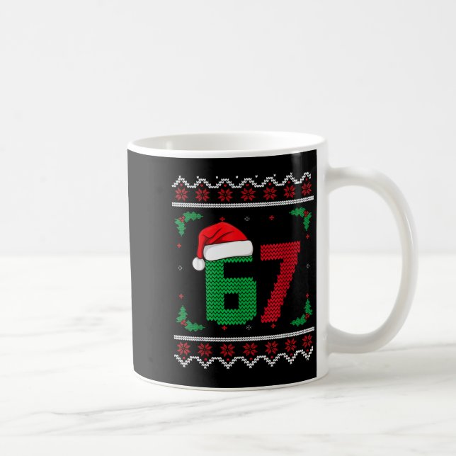 Caneca De Café Six Seven Christmas 6 7 Ugly Christmas Sweater  (Direita)