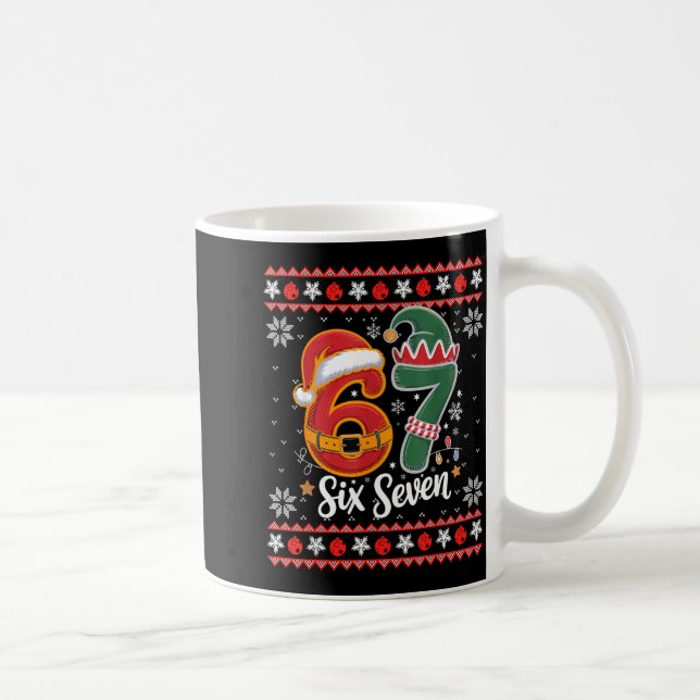 Caneca De Café Six Seven Christmas 6 7 Ugly Christmas Sweater Boy (Direita)