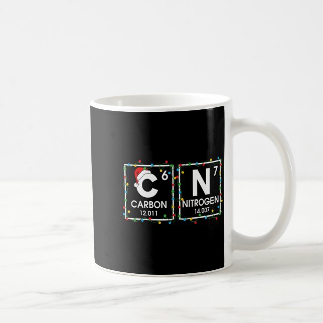 Caneca De Café Six Seven Christmas Carbon Nitrogen 67 Funny Scien (Direita)