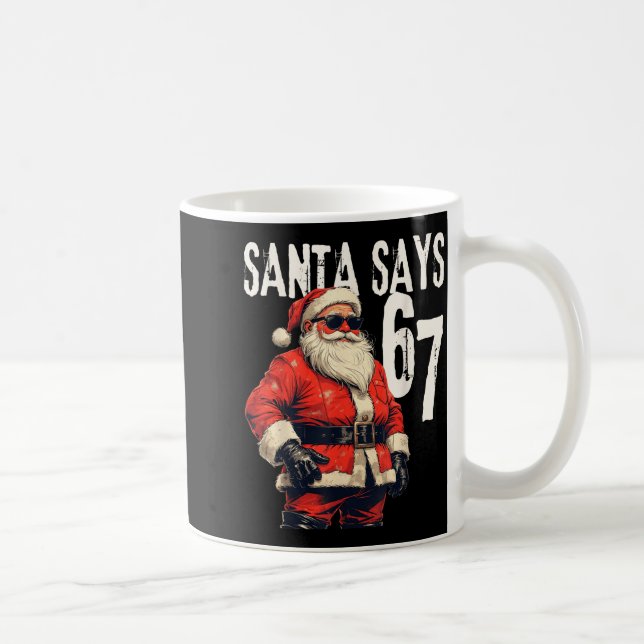 Caneca De Café Six Seven Christmas Meme 67 Funny  (Direita)