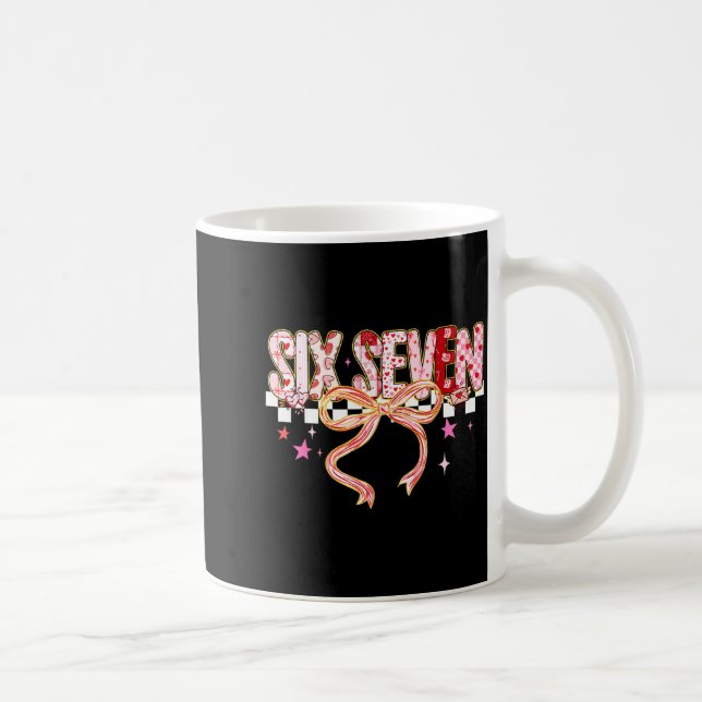 Caneca De Café Six Seven Coquette Bow Women Girl Funny Valentines (Direita)