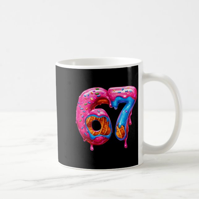 Caneca De Café Six Seven Donut Ice Cream Drip Cool Meme Funny 67  (Direita)