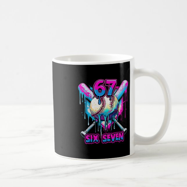 Caneca De Café Six Seven Ice Cream Drip Gen Alpha Slang 6 7 Trend (Direita)