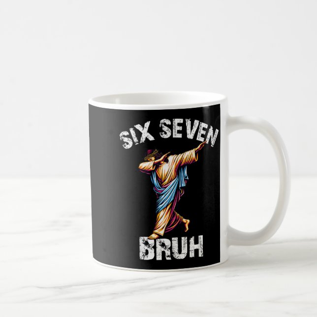 Caneca De Café Six Seven Jesus Dabbing Christmas 6 7 Meme 67 Kids (Direita)