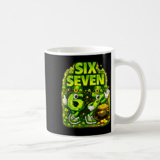 Caneca De Café Six seven lucky shamrock 67 st patricks day boy