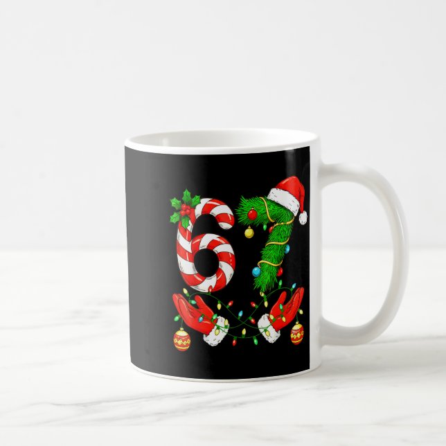 Caneca De Café Six Seven Meme Christmas 67 Santa Funny Christmas  (Direita)