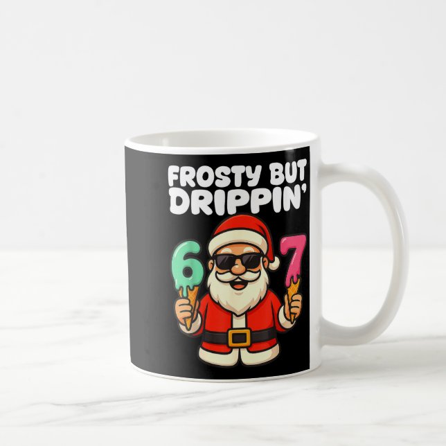 Caneca De Café Six Seven Santa Santa Sungles Ice Cream Christmas  (Direita)