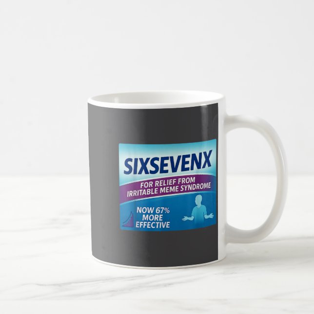 Caneca De Café Sixsevenx Relief From Meme Numbers Parody Teacher  (Direita)