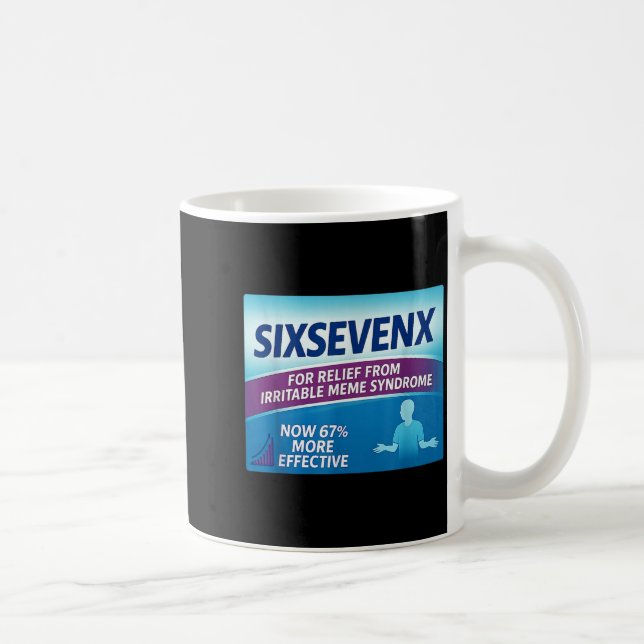 Caneca De Café Sixsevenx Relief From Meme Numbers Parody Teacher  (Direita)