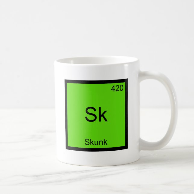 Caneca De Café SK - T engraçado do símbolo do elemento da química (Direita)