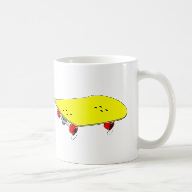 Caneca De Café skate amarelo legal (Direita)