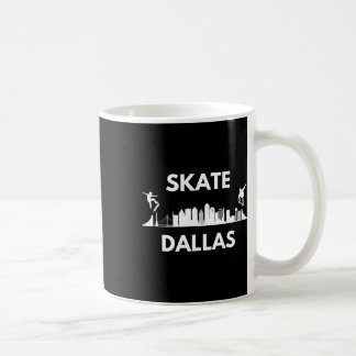 Caneca De Café Skate Dallas Tx Skateboarding Fans Dallas Skyline 