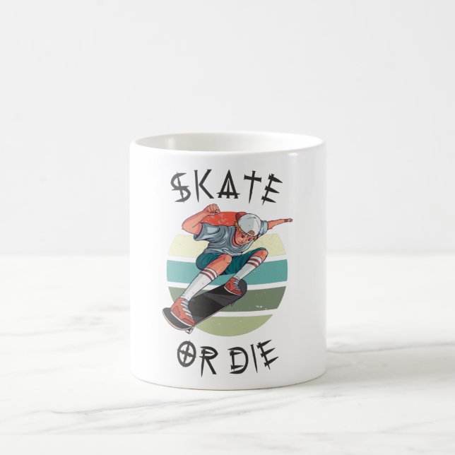 Caneca De Café Skate ou morrer Skateboarder Boy (Centro)