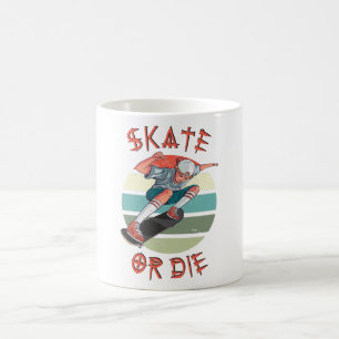 Caneca De Café Skate ou morrer Skateboarder Boy