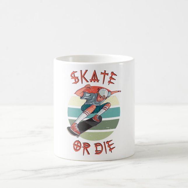 Caneca De Café Skate ou morrer Skateboarder Boy (Centro)