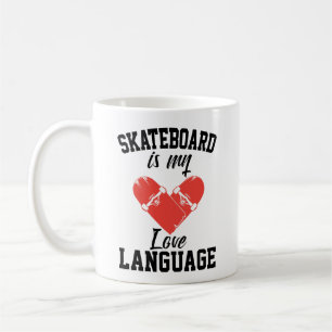 Caneca De Café Skateboard é Minha Linguagem do Amor -  Skateboard