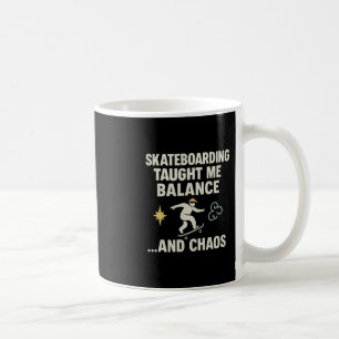 Caneca De Café Skateboarding Lance E Caos Bloco Retro