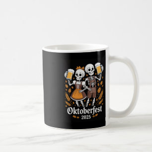 Caneca De Café Skeleton alemão Halloween Lederhosen Funny 2025
