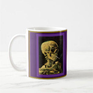 Caneca De Café Skeleton and Starry Night por Van Gogh