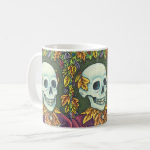 CANECA DE CAFÉ SKELETON AUTUMN GENTLEMAN, HALLOWEEN CLASSIC MUG