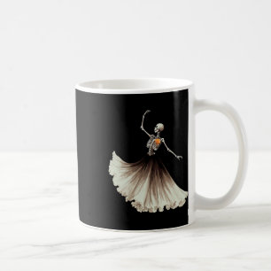 Caneca De Café Skeleton Ballerina Balé Dance Halloween Mulheres G