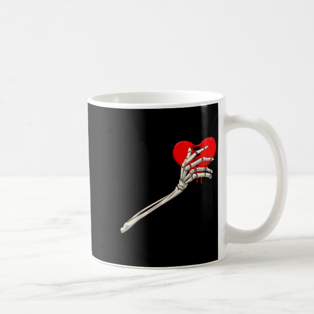 Caneca De Café Skeleton Broken Heart Bones Divorce Breakup Heartb (Direita)