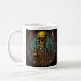 Caneca De Café Skeleton Castle Halloween