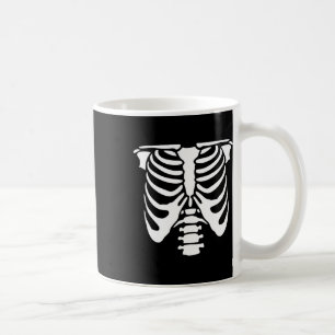 Caneca De Café Skeleton Chest Rib Cage Bones Halloween Raio-X