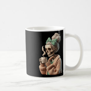Caneca De Café Skeleton De Café bebendo Para Mulheres Dando Um Ta