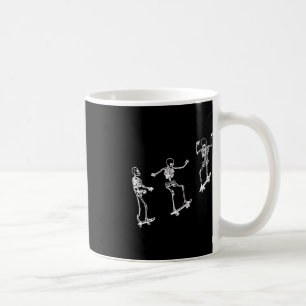 Caneca De Café Skeleton Divertido Skateboard Halloween Skateboard