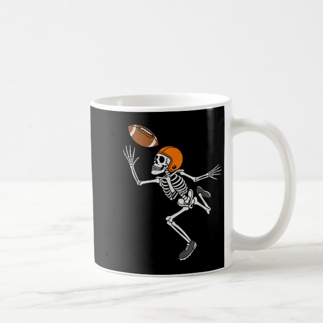 Caneca De Café Skeleton Football Halloween Costume Mens Boys Teen (Direita)