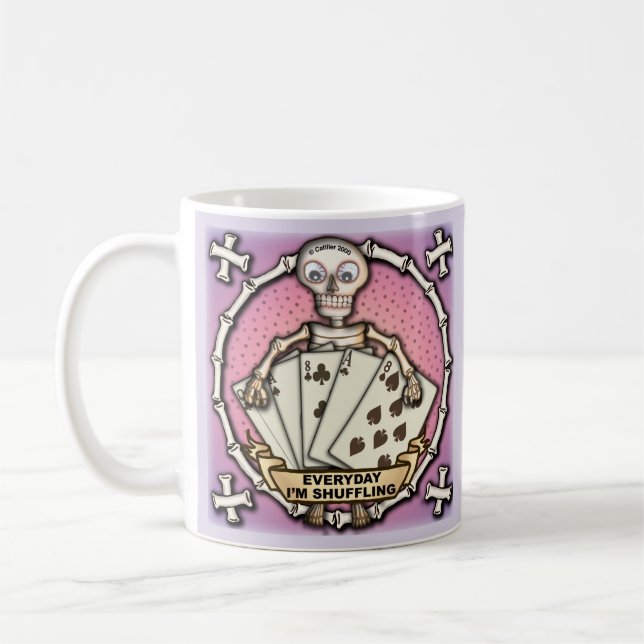 Caneca De Café Skeleton Gambler poker mug (Esquerda)